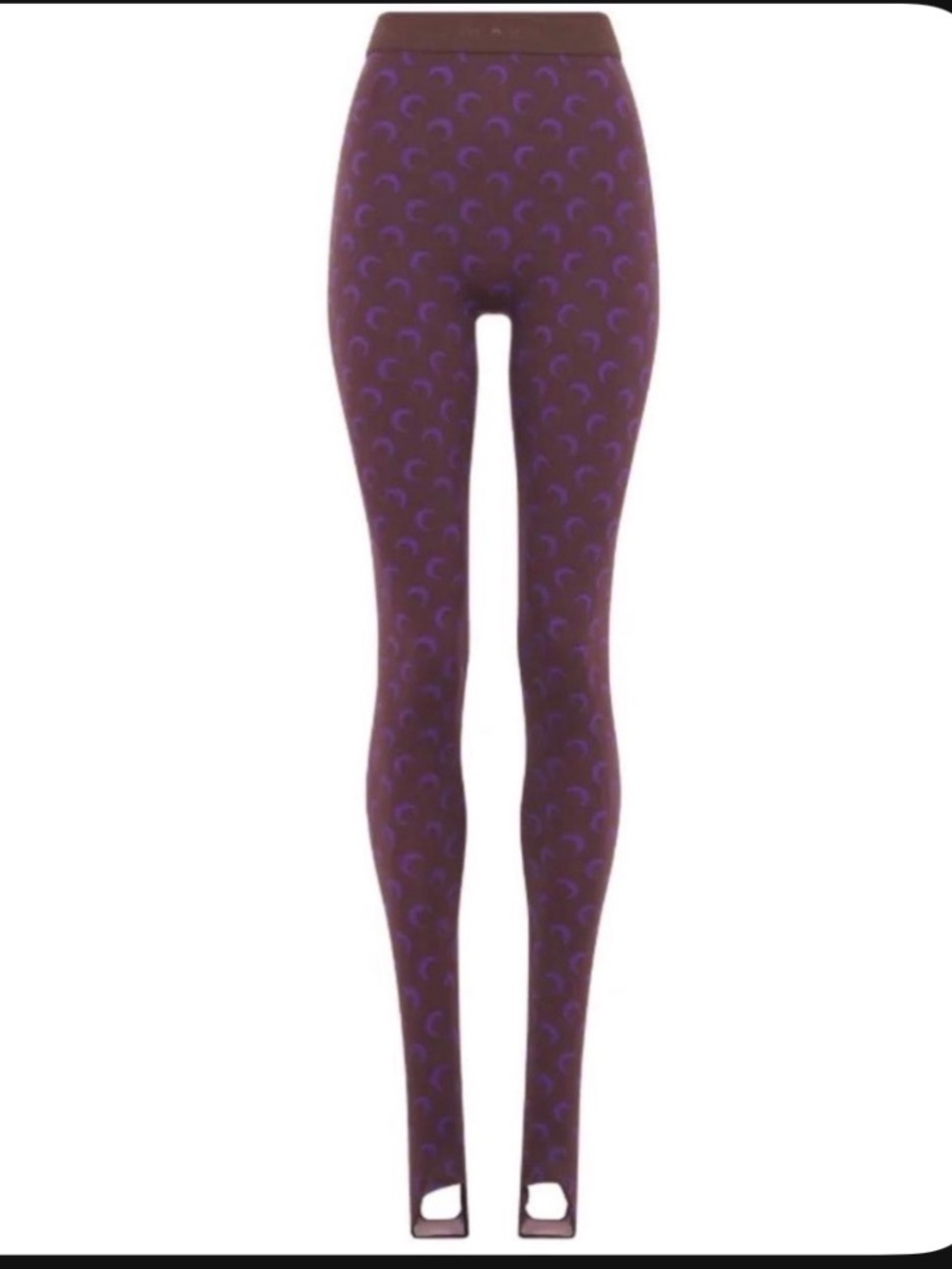 MARINE SERRE Brown & Purple Moon J Leggings